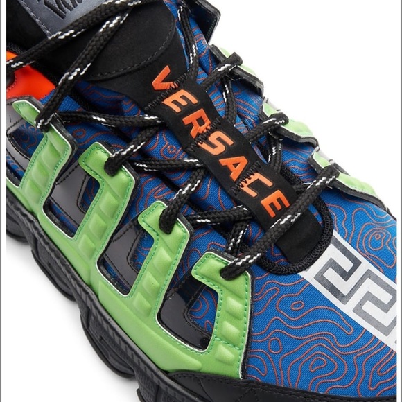 Versace - Trigreca Monogram Sneaker 42 (9) Green Multi - Picture 5 of 13